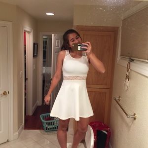 White dress with Floral detailing